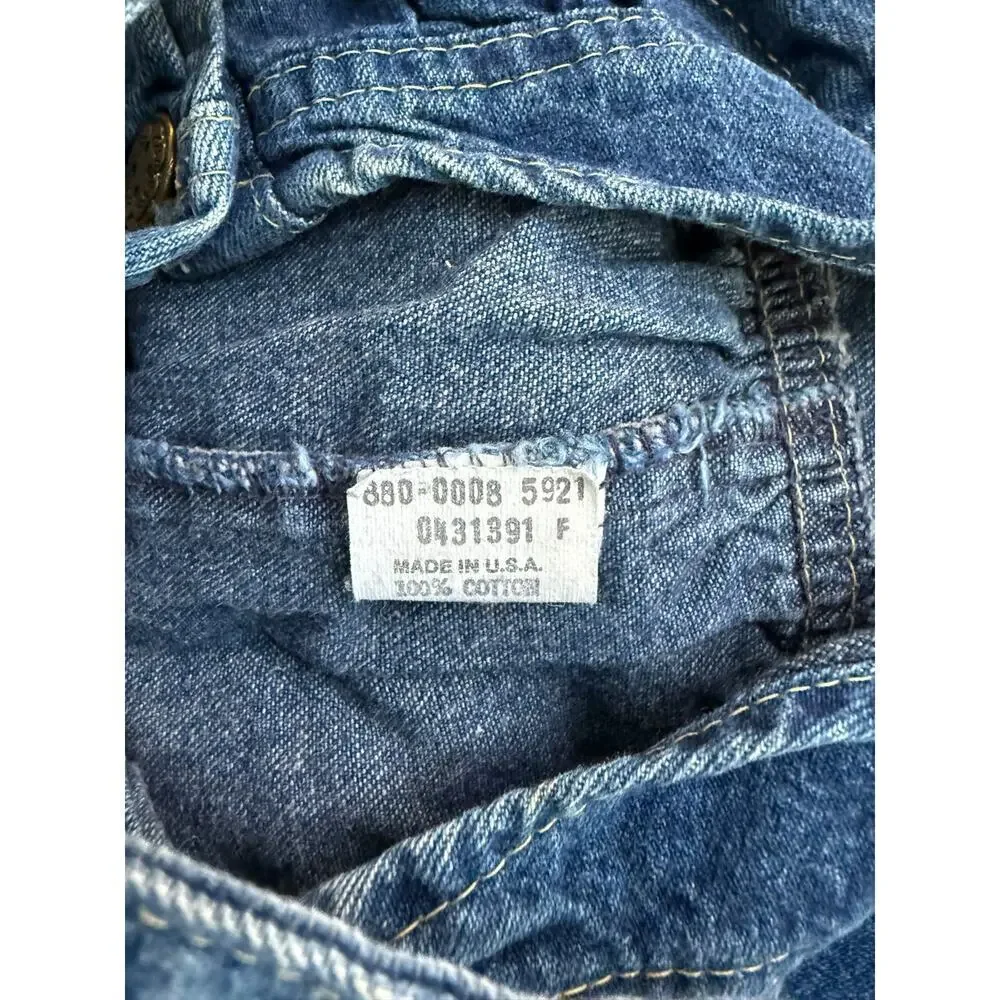 Vintage Oshkosh B'gosh Jean Bubble Denim Overall Size 12 months